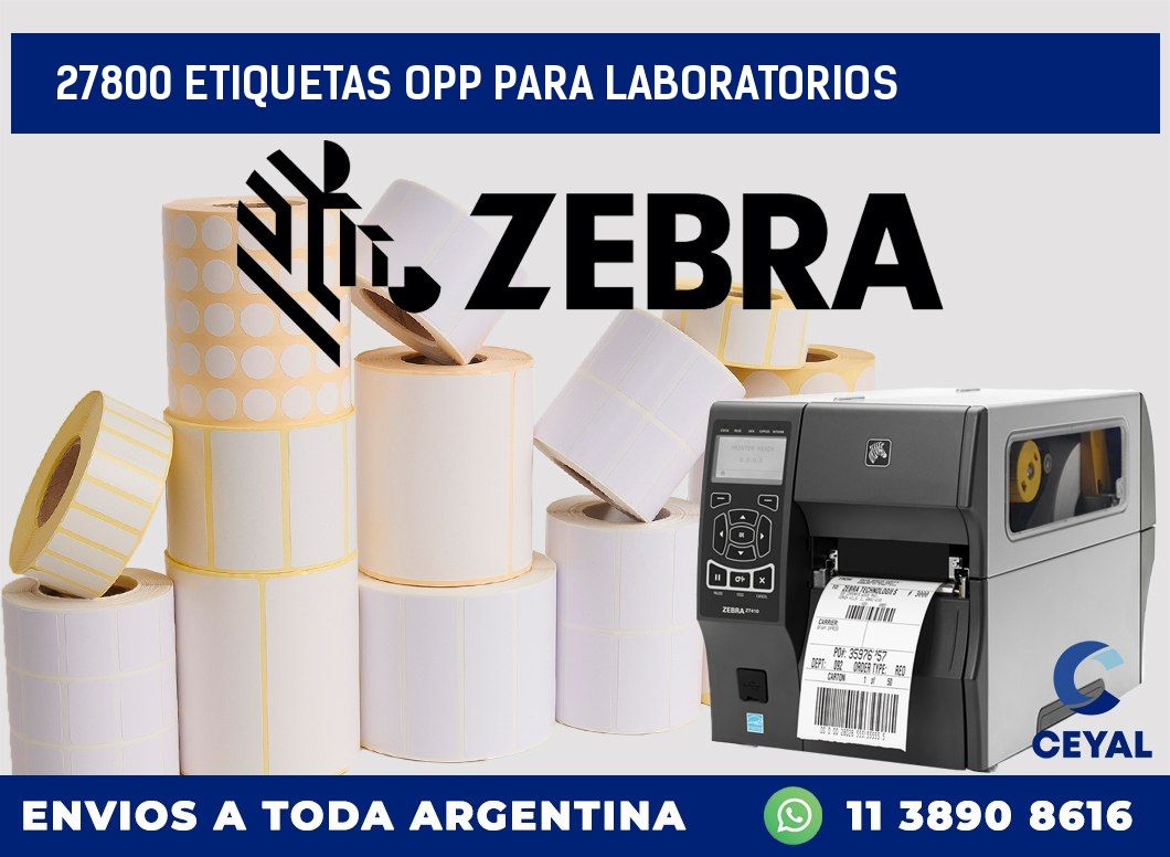 27800 ETIQUETAS OPP PARA LABORATORIOS