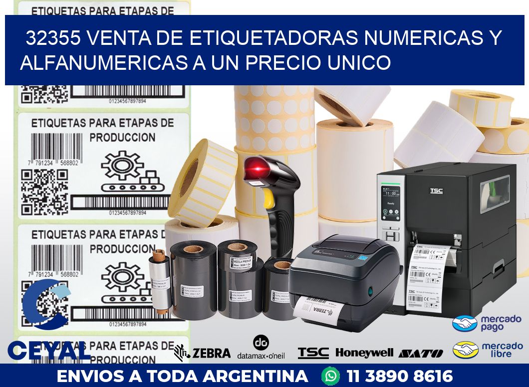 32355 VENTA DE ETIQUETADORAS NUMERICAS Y ALFANUMERICAS A UN PRECIO UNICO