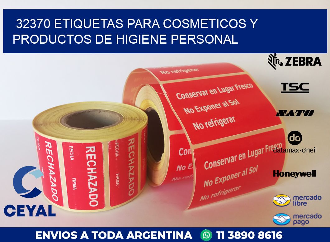 32370 ETIQUETAS PARA COSMETICOS Y PRODUCTOS DE HIGIENE PERSONAL