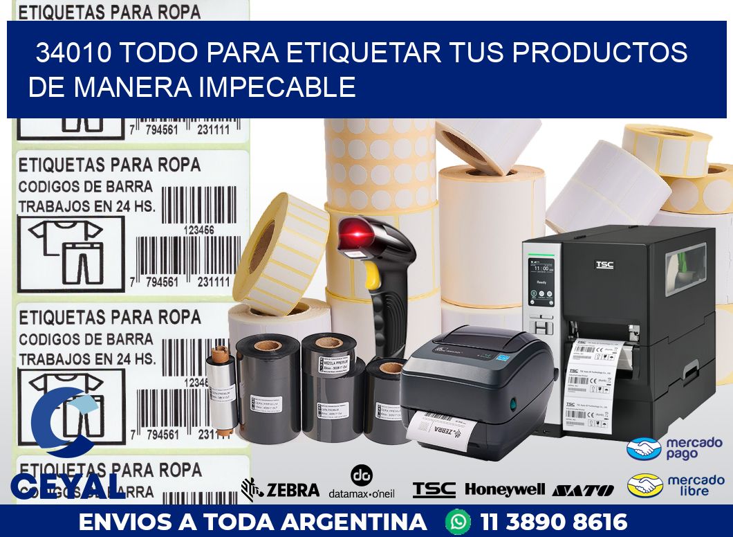 34010 TODO PARA ETIQUETAR TUS PRODUCTOS DE MANERA IMPECABLE