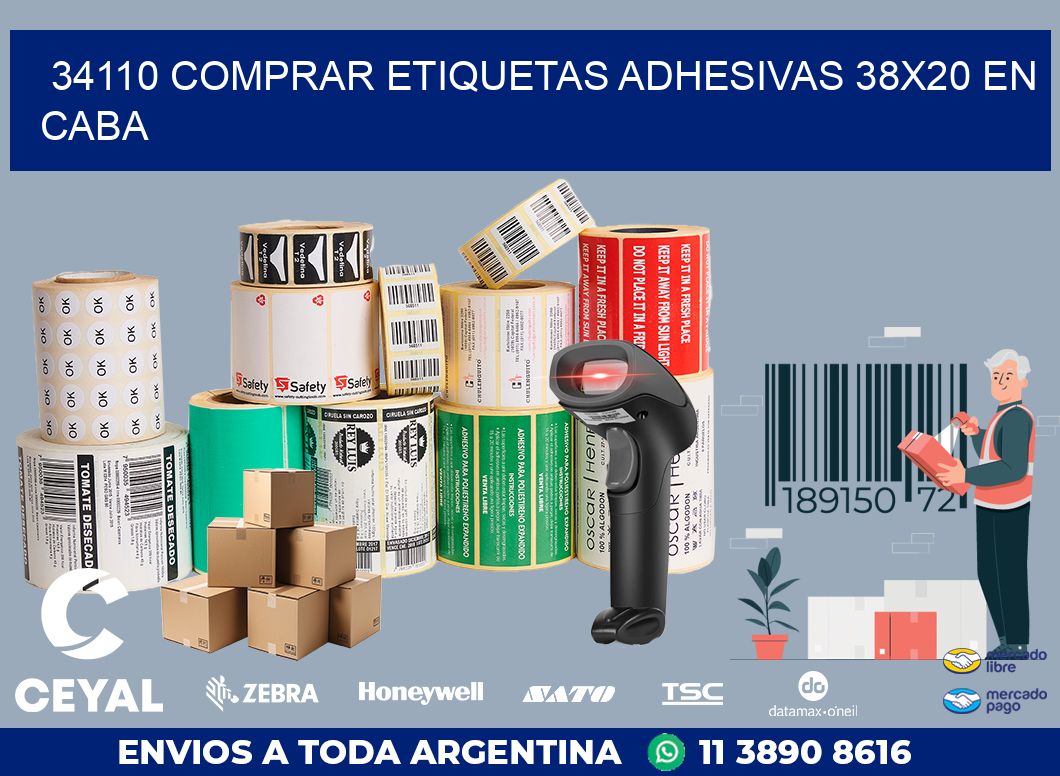 34110 COMPRAR ETIQUETAS ADHESIVAS 38X20 EN CABA
