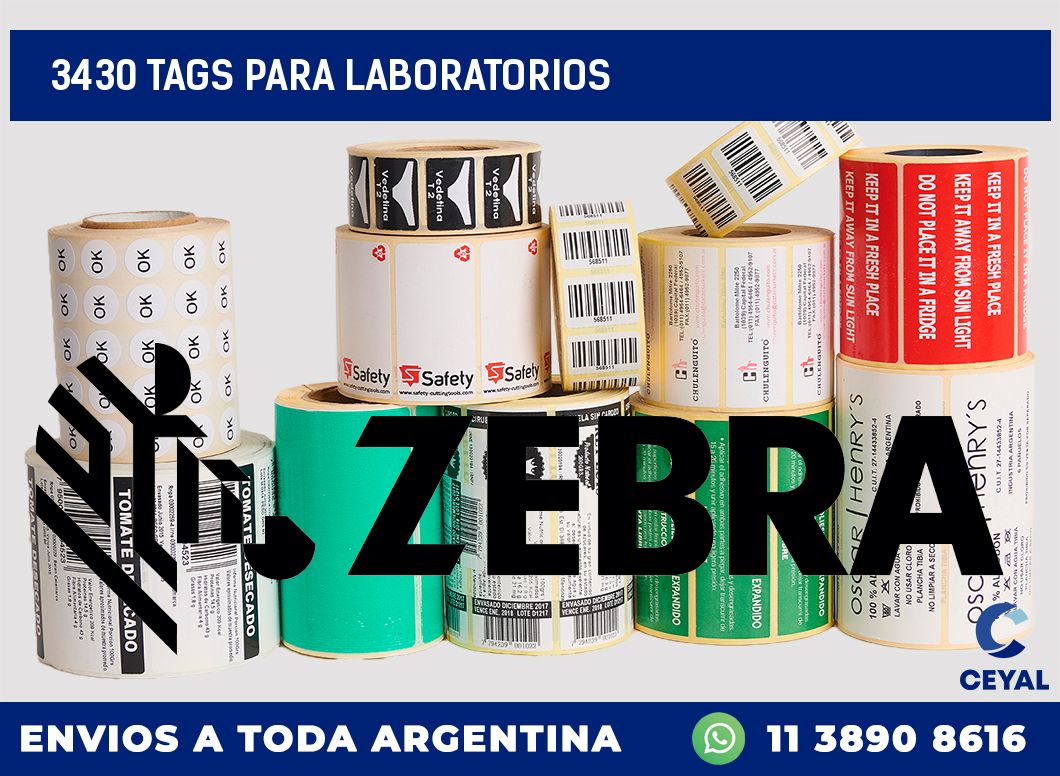3430 TAGS PARA LABORATORIOS