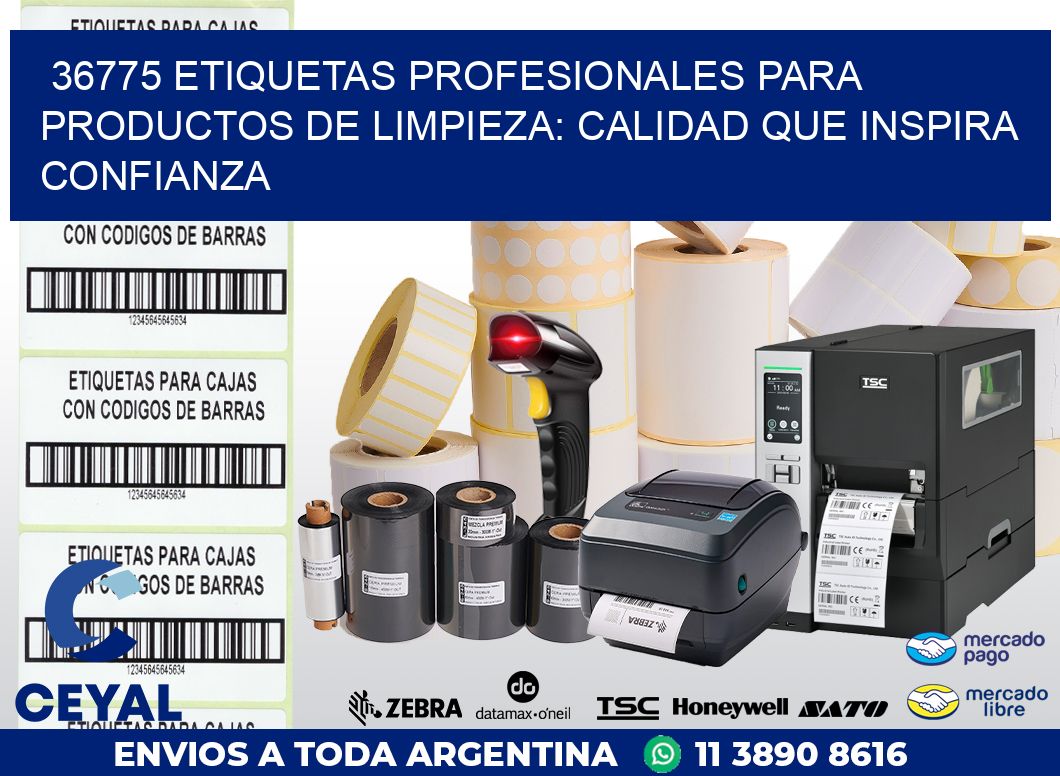 36775 ETIQUETAS PROFESIONALES PARA PRODUCTOS DE LIMPIEZA: CALIDAD QUE INSPIRA CONFIANZA