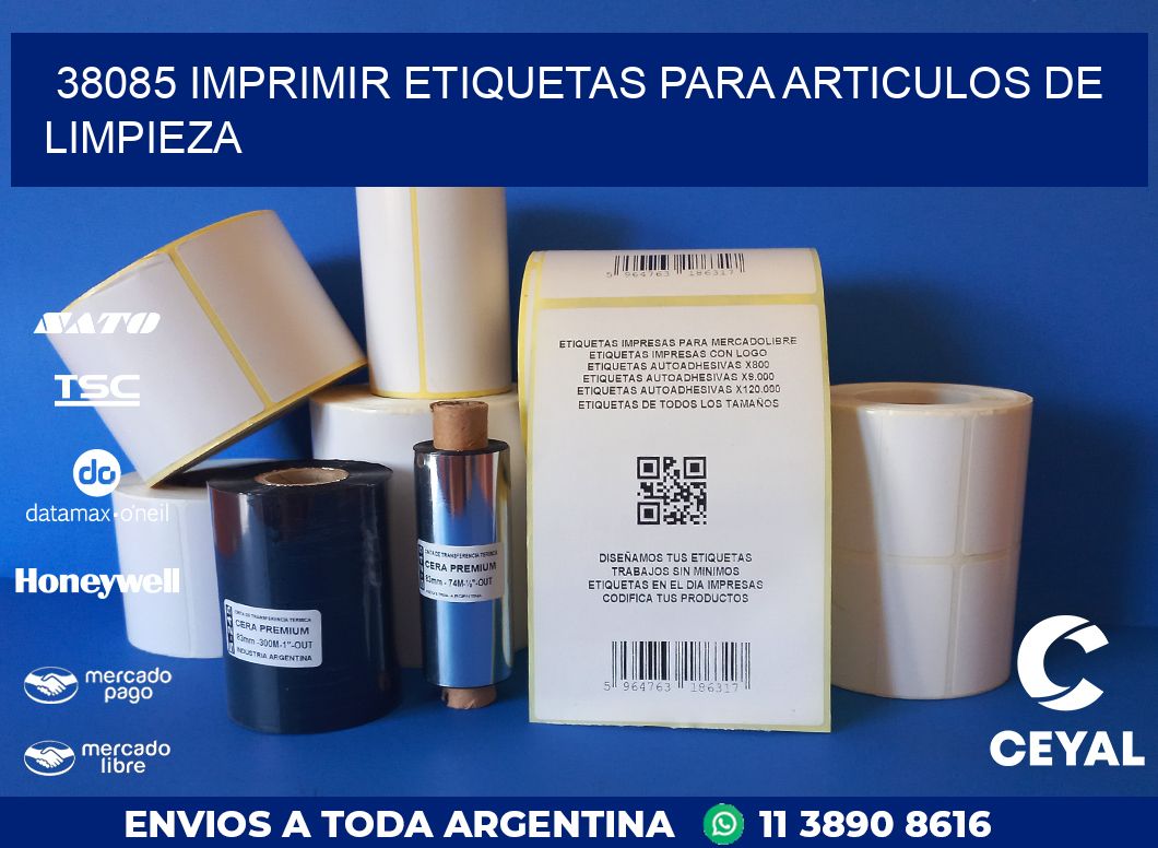 38085 IMPRIMIR ETIQUETAS PARA ARTICULOS DE LIMPIEZA