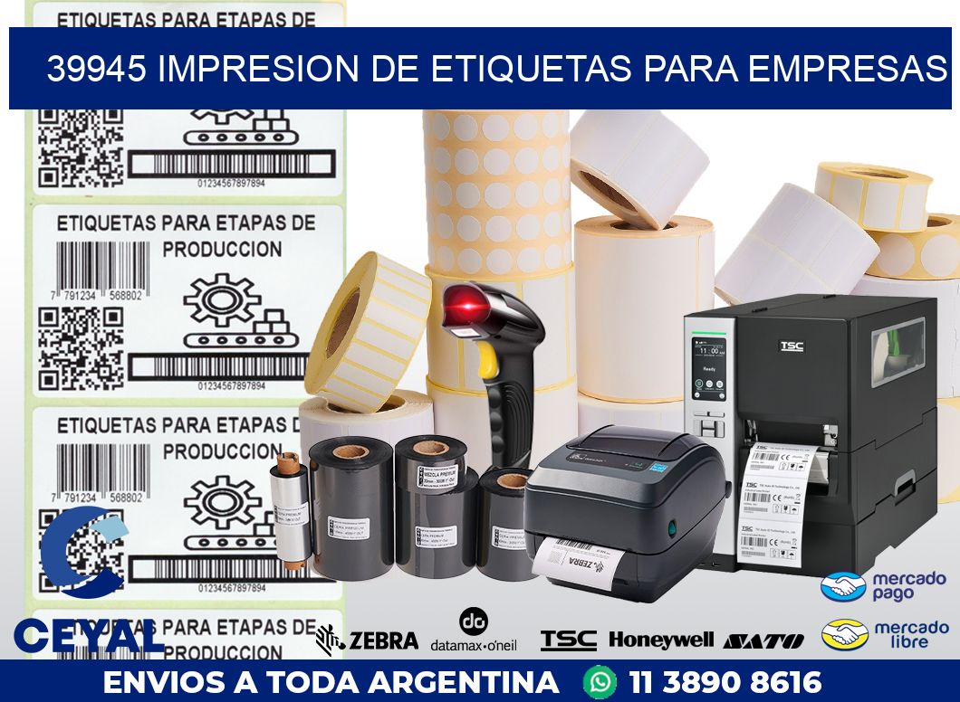 39945 IMPRESION DE ETIQUETAS PARA EMPRESAS