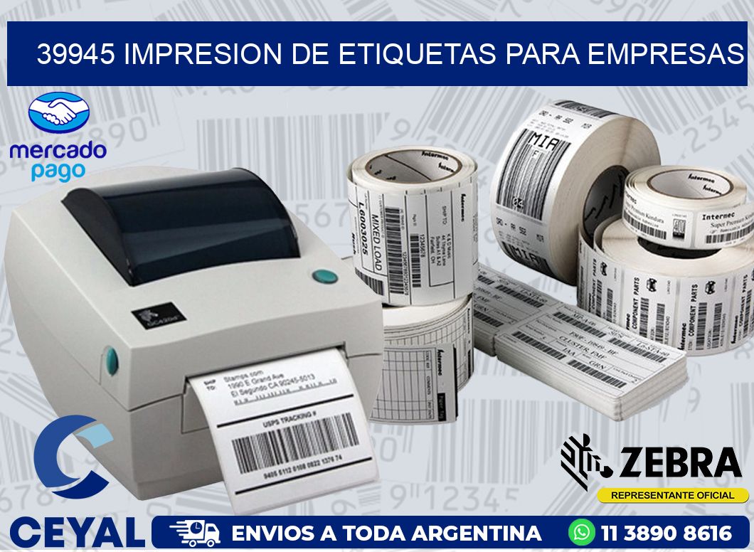 39945 IMPRESION DE ETIQUETAS PARA EMPRESAS