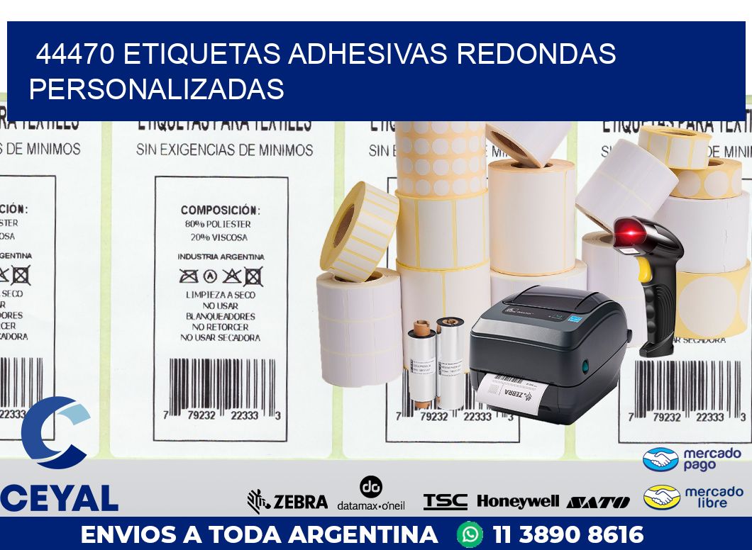 44470 ETIQUETAS ADHESIVAS REDONDAS PERSONALIZADAS