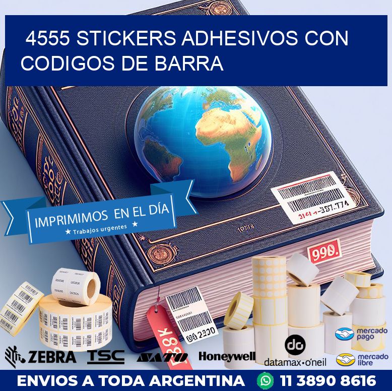 4555 STICKERS ADHESIVOS CON CODIGOS DE BARRA