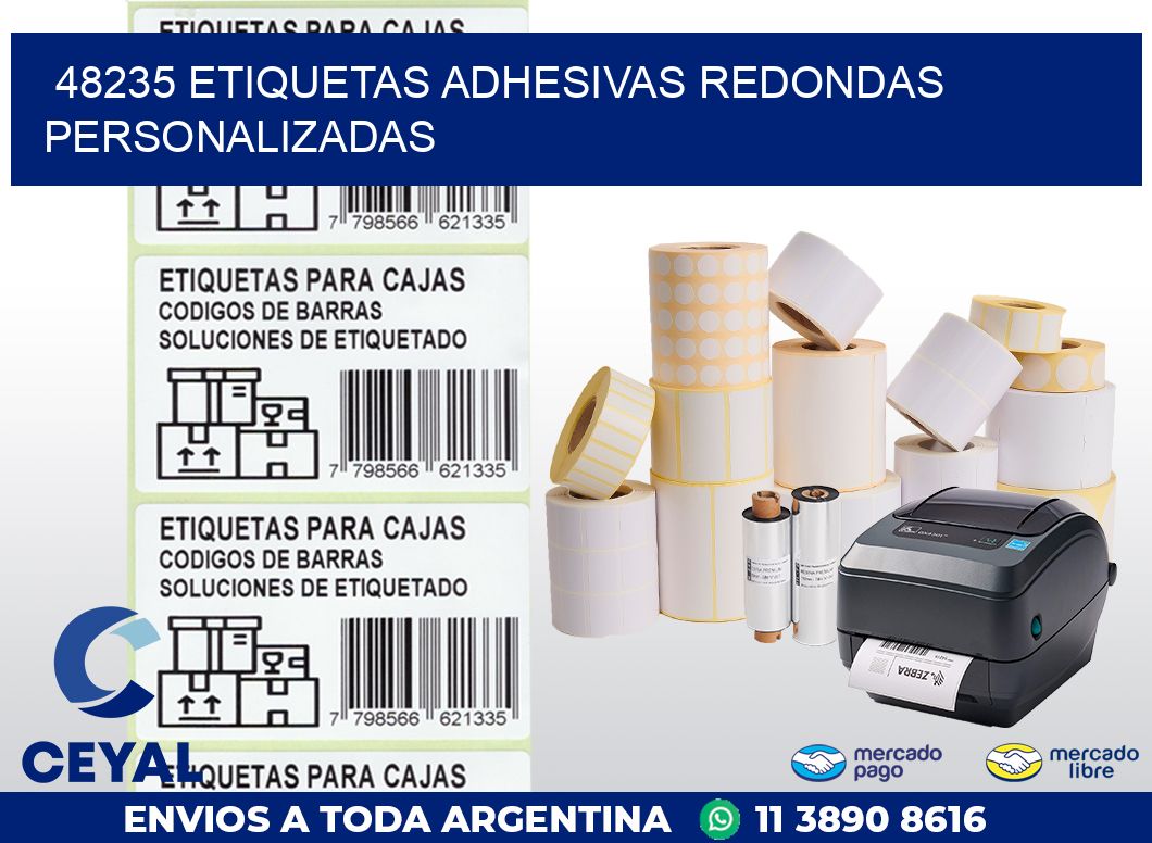 48235 ETIQUETAS ADHESIVAS REDONDAS PERSONALIZADAS