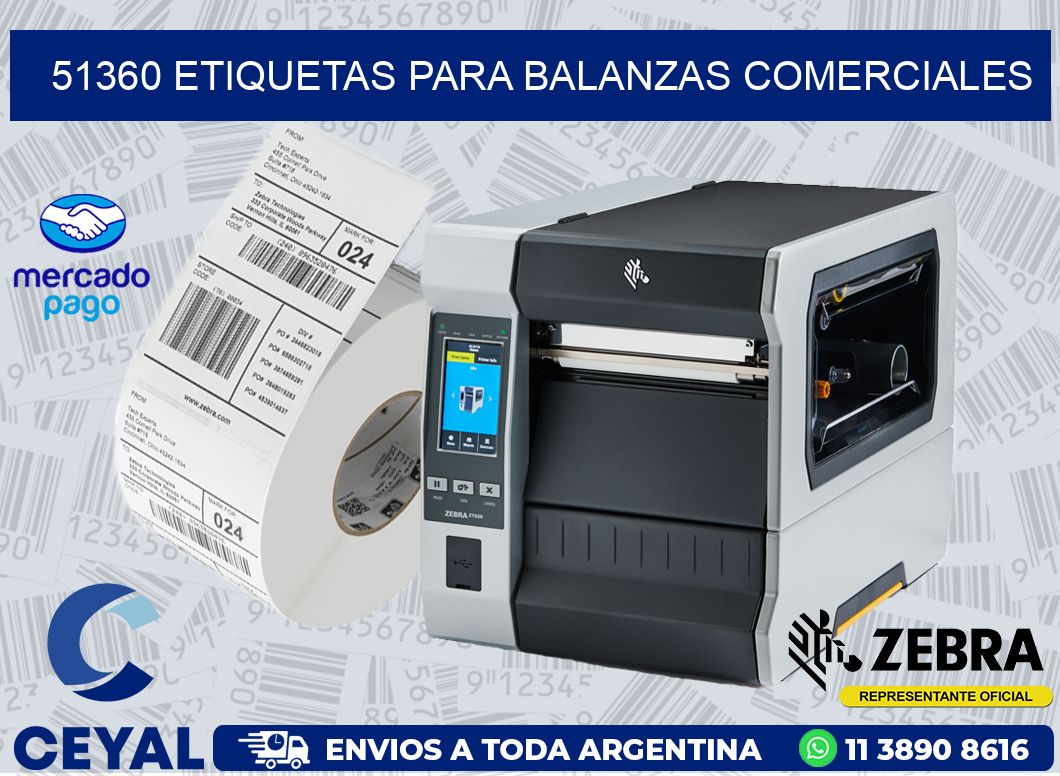 51360 ETIQUETAS PARA BALANZAS COMERCIALES