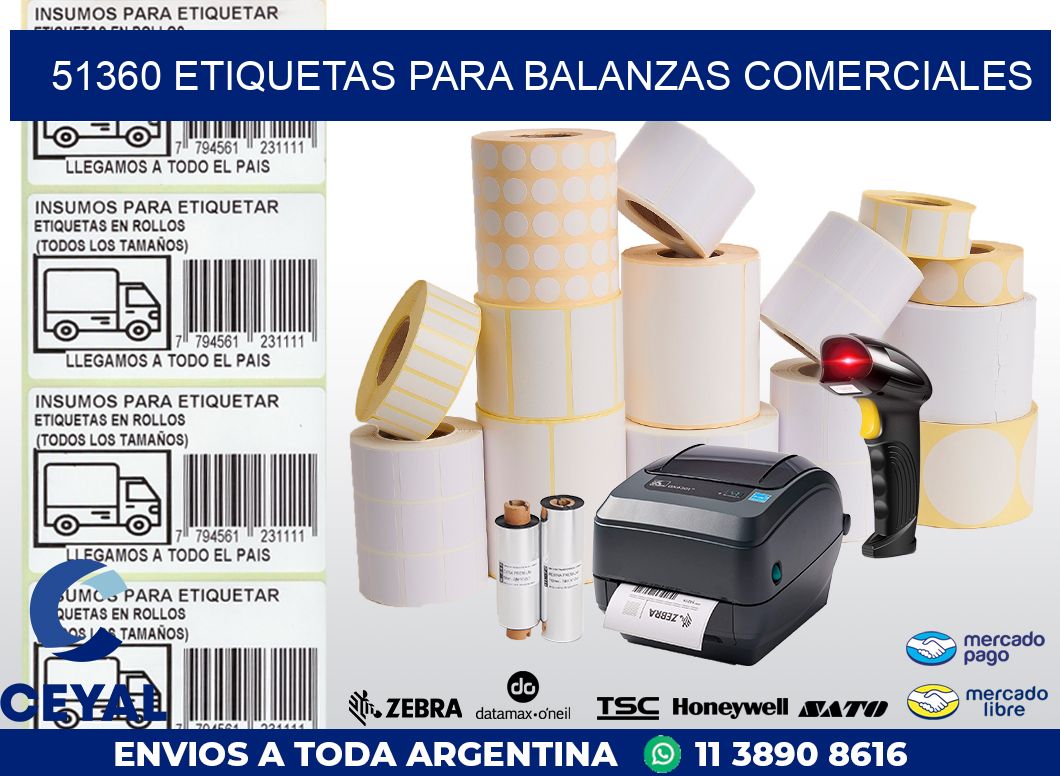 51360 ETIQUETAS PARA BALANZAS COMERCIALES