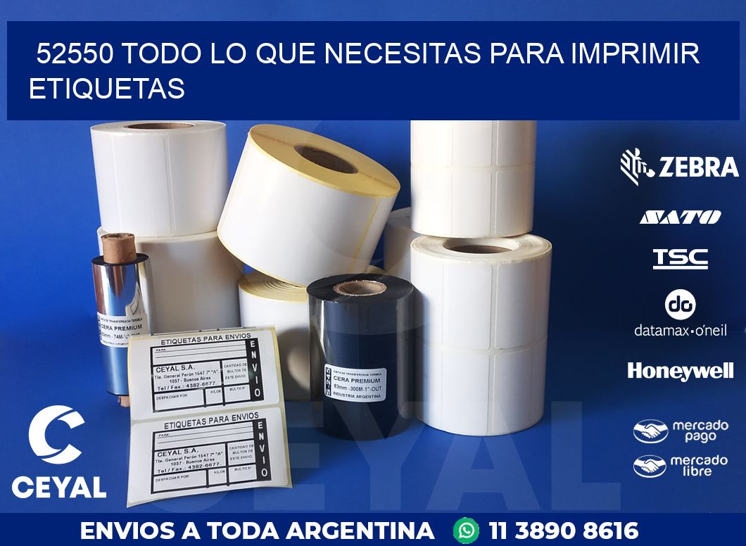 52550 TODO LO QUE NECESITAS PARA IMPRIMIR ETIQUETAS