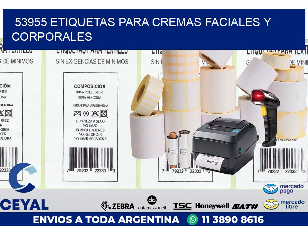 53955 ETIQUETAS PARA CREMAS FACIALES Y CORPORALES