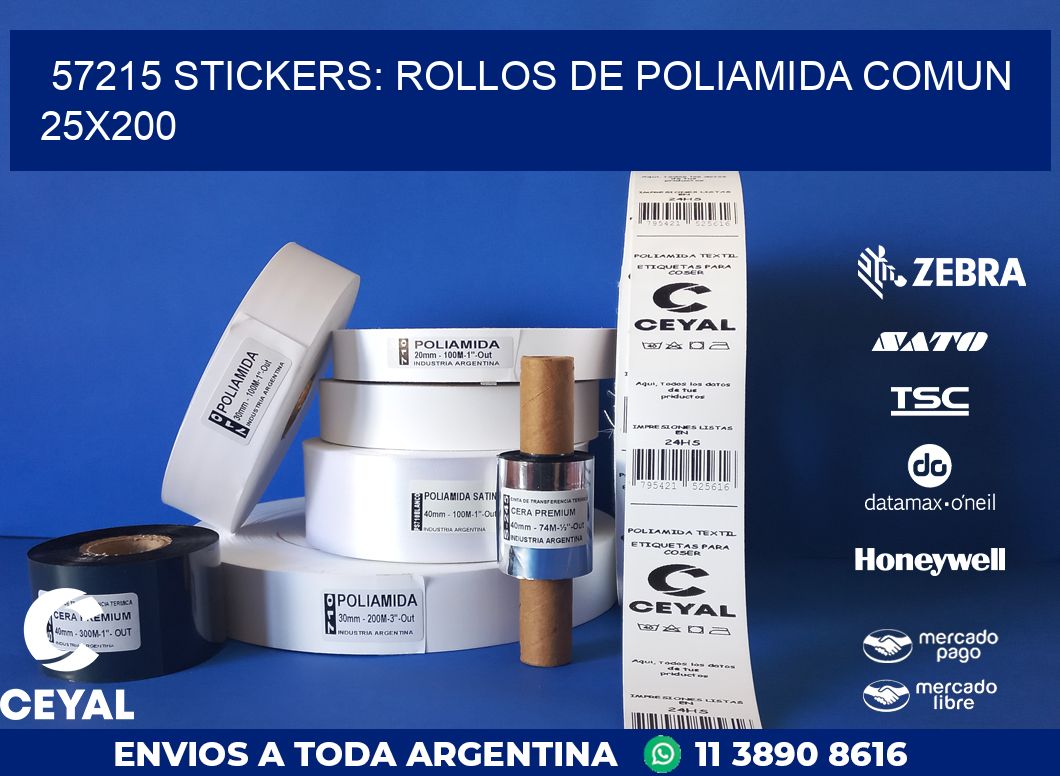 57215 STICKERS: ROLLOS DE POLIAMIDA COMUN 25X200