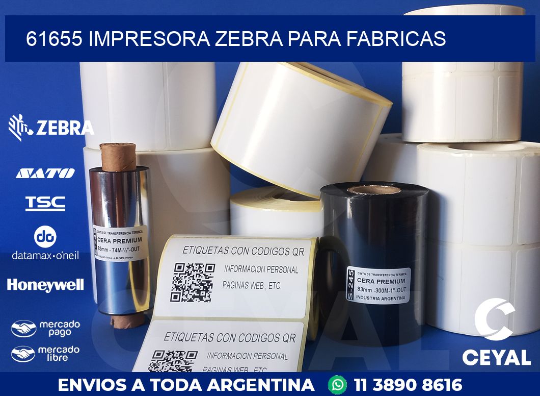 61655 IMPRESORA ZEBRA PARA FABRICAS
