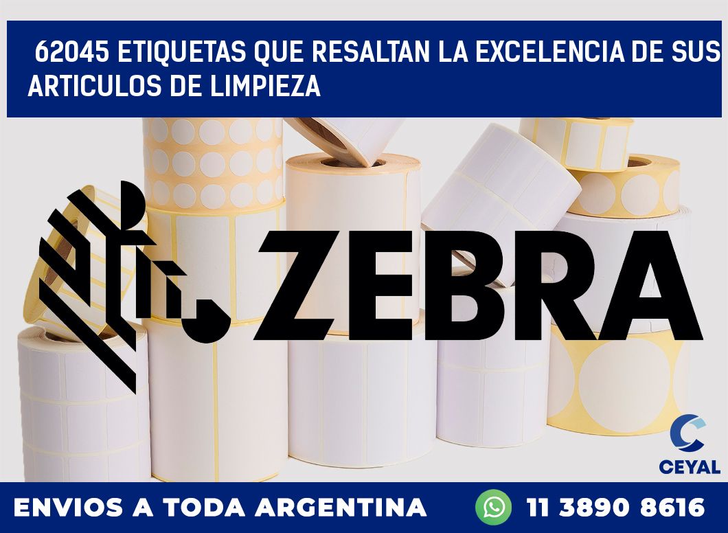 62045 ETIQUETAS QUE RESALTAN LA EXCELENCIA DE SUS ARTICULOS DE LIMPIEZA