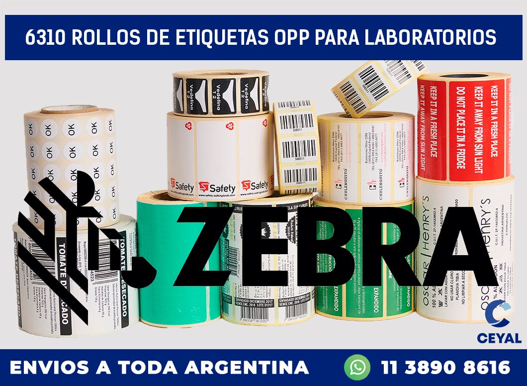 6310 ROLLOS DE ETIQUETAS OPP PARA LABORATORIOS