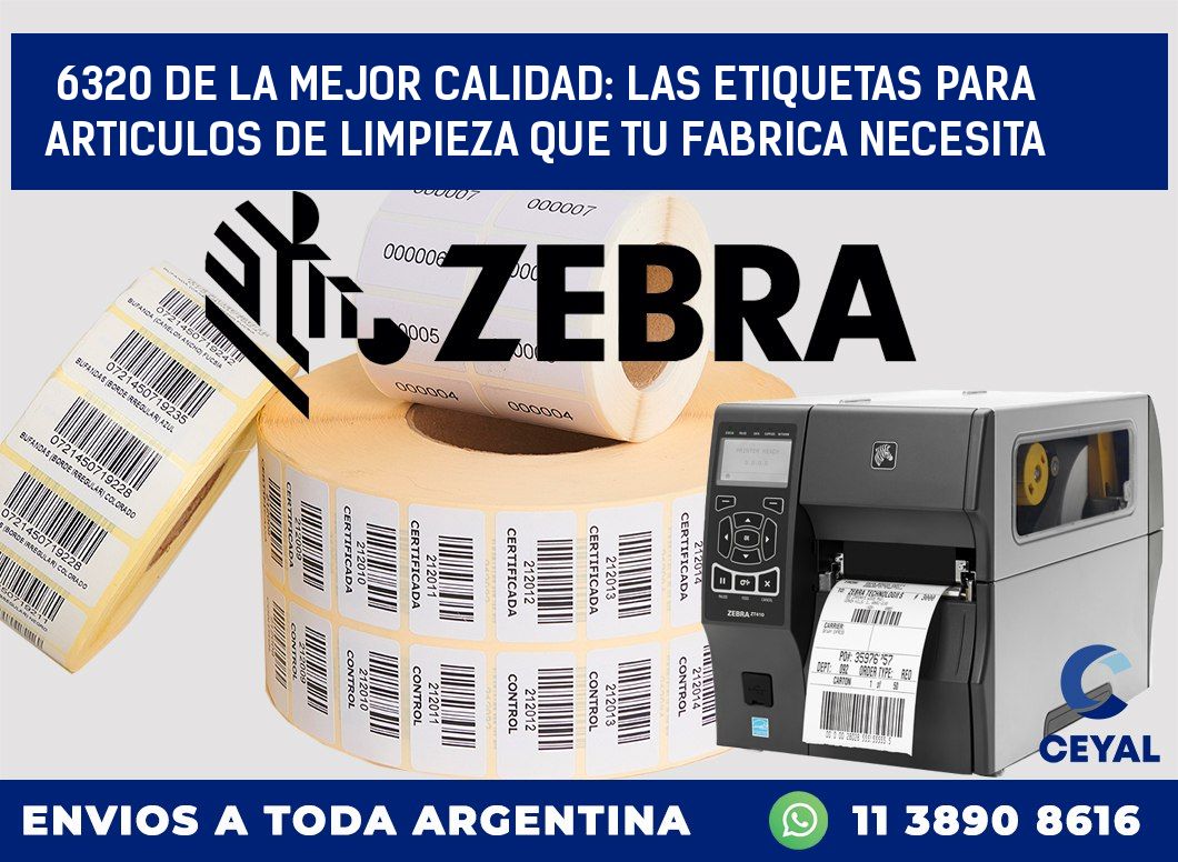 6320 DE LA MEJOR CALIDAD: LAS ETIQUETAS PARA ARTICULOS DE LIMPIEZA QUE TU FABRICA NECESITA