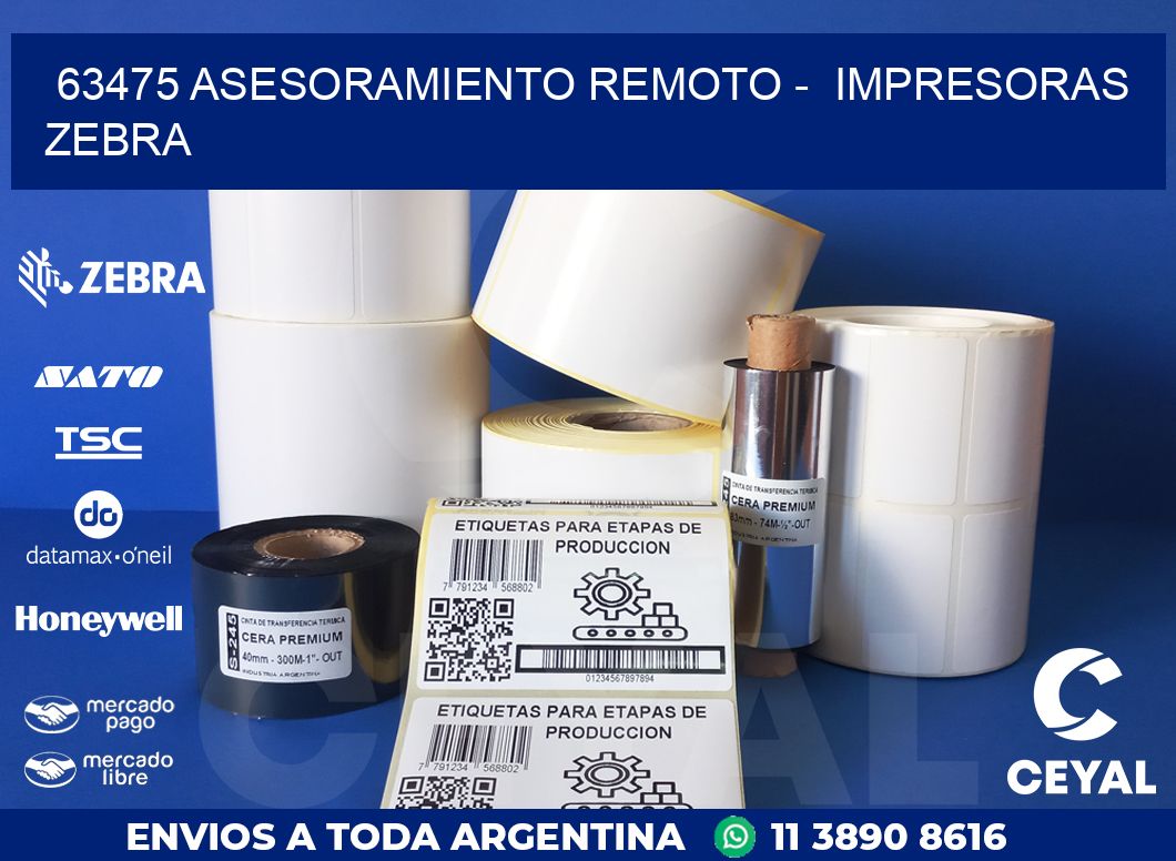 63475 ASESORAMIENTO REMOTO -  IMPRESORAS ZEBRA