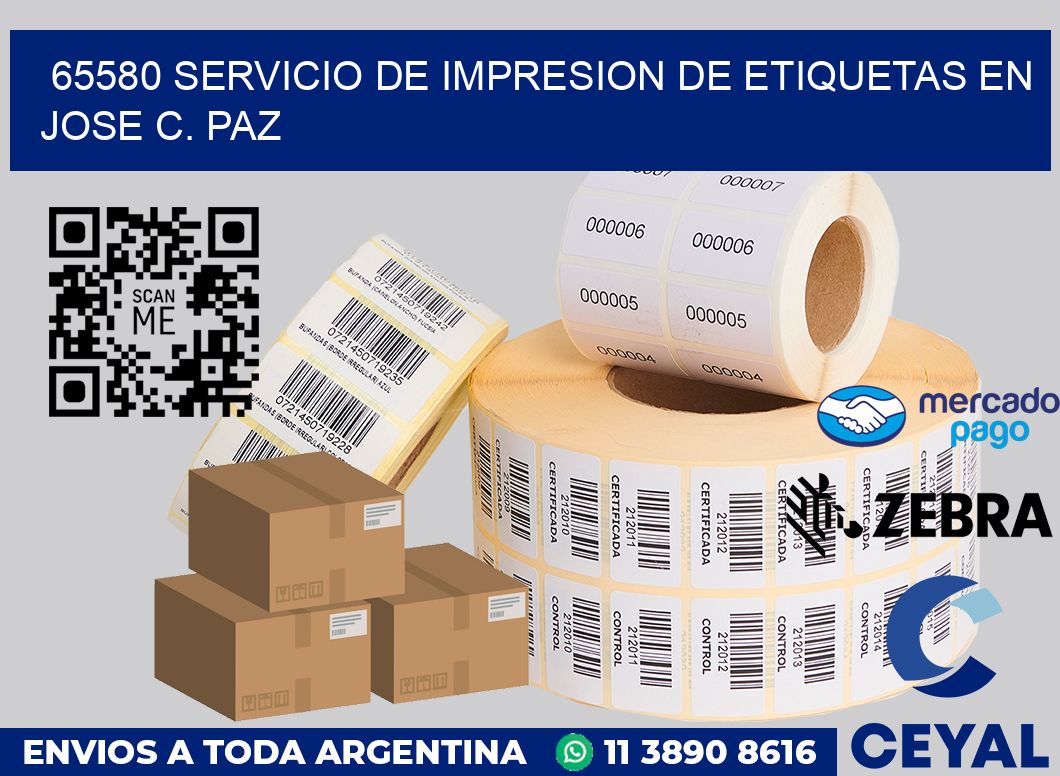 65580 SERVICIO DE IMPRESION DE ETIQUETAS EN JOSE C. PAZ