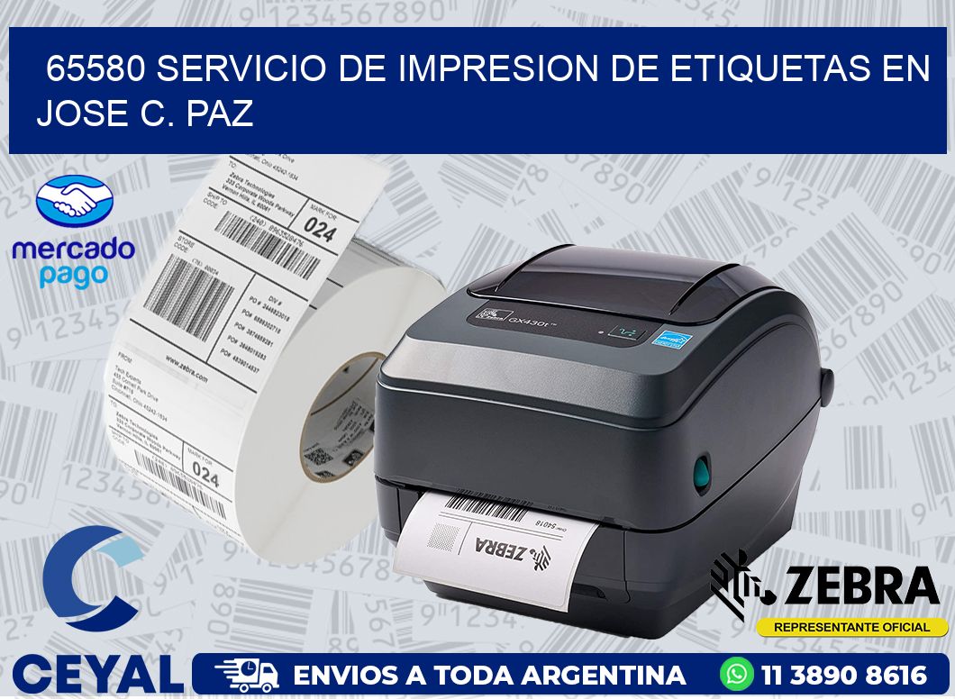 65580 SERVICIO DE IMPRESION DE ETIQUETAS EN JOSE C. PAZ
