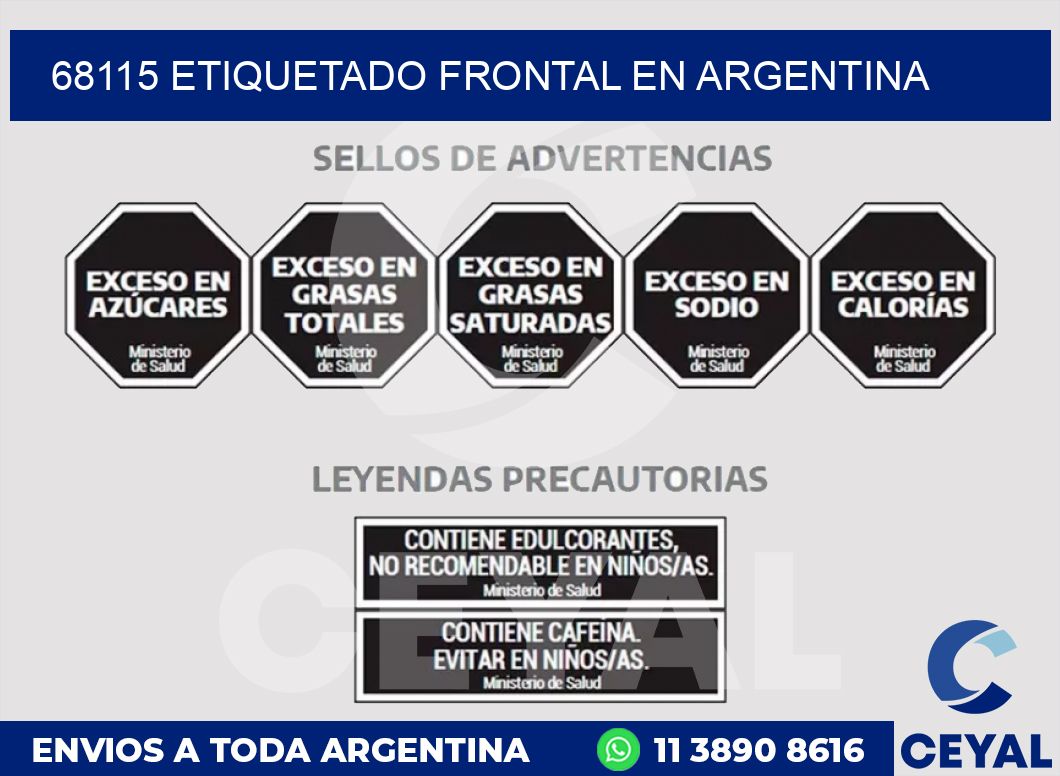 68115 ETIQUETADO FRONTAL EN ARGENTINA