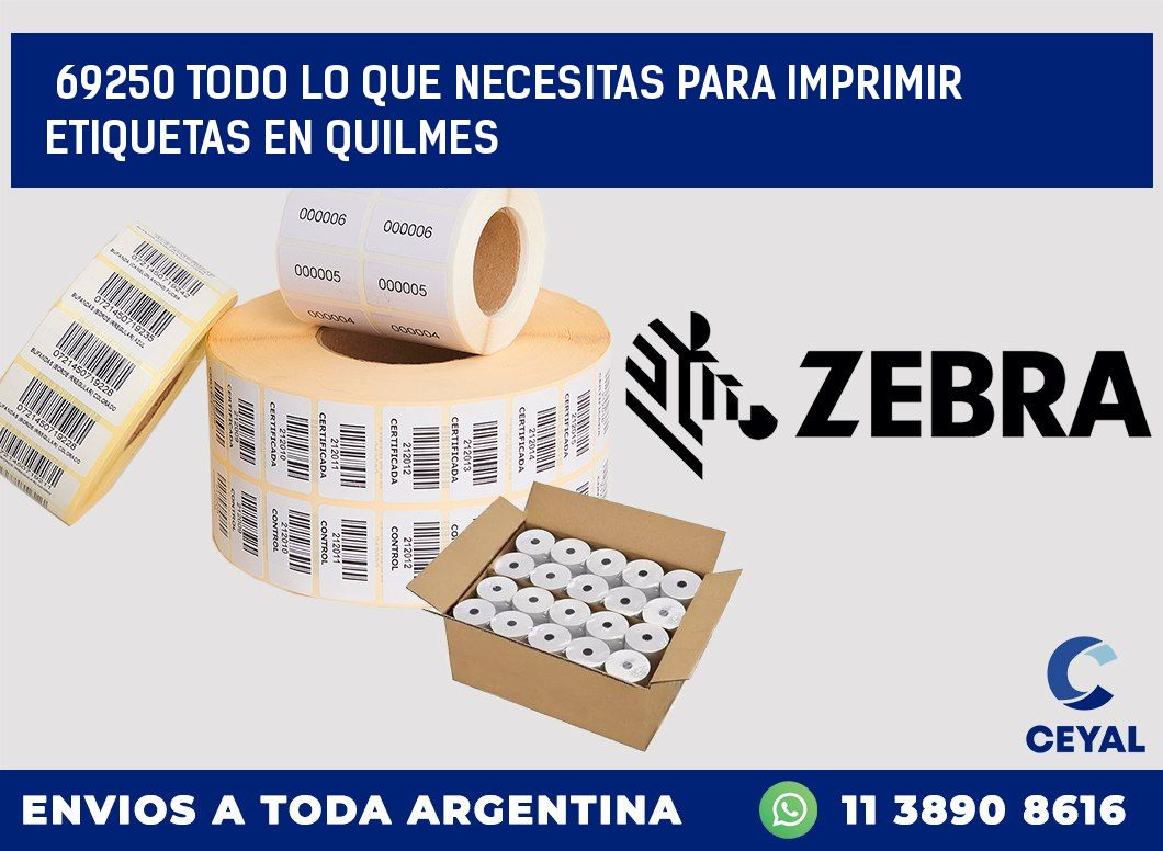 69250 TODO LO QUE NECESITAS PARA IMPRIMIR ETIQUETAS EN QUILMES