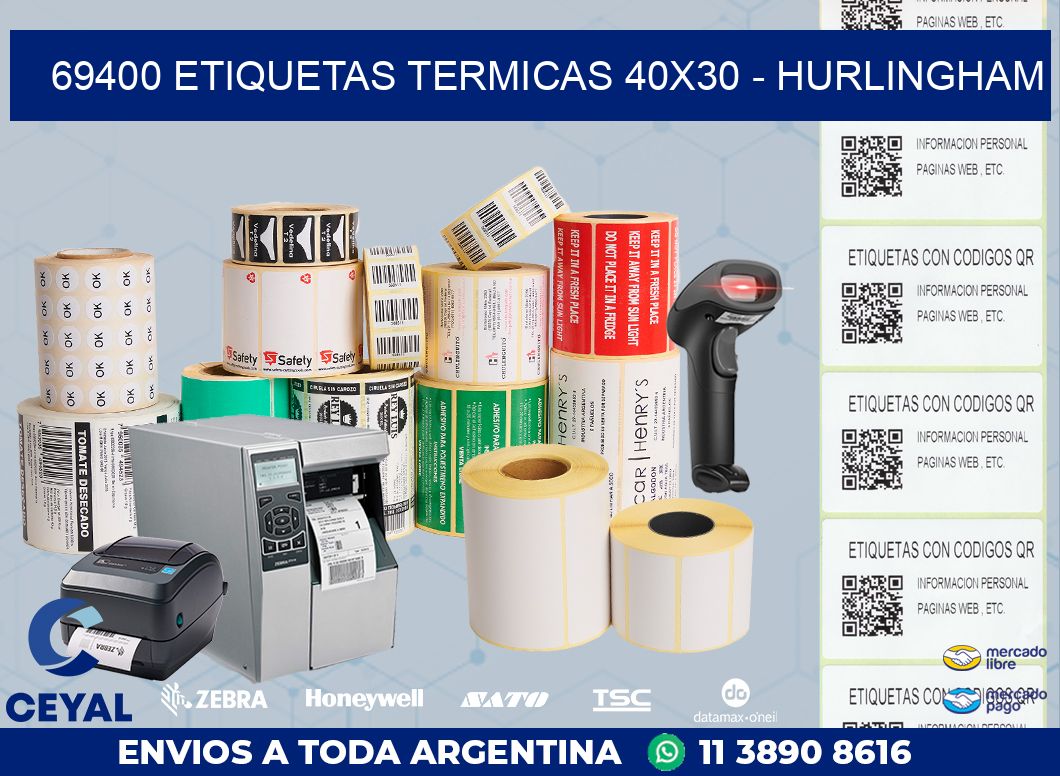 69400 ETIQUETAS TERMICAS 40X30 – HURLINGHAM