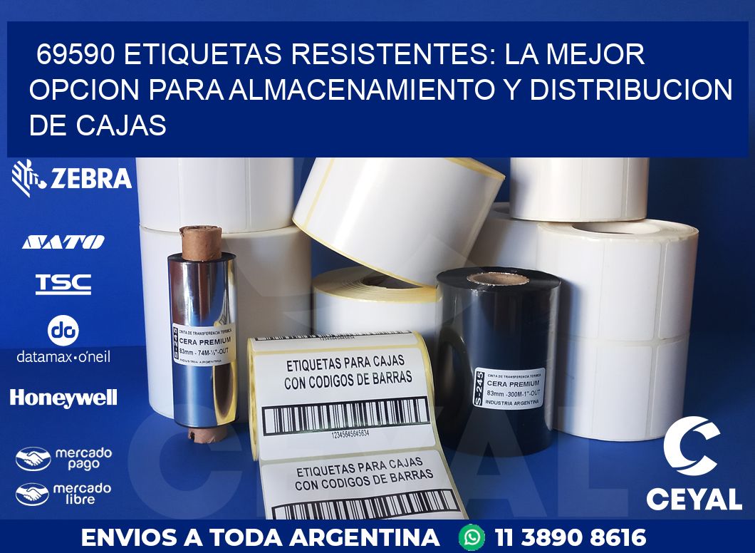 69590 ETIQUETAS RESISTENTES: LA MEJOR OPCION PARA ALMACENAMIENTO Y DISTRIBUCION DE CAJAS