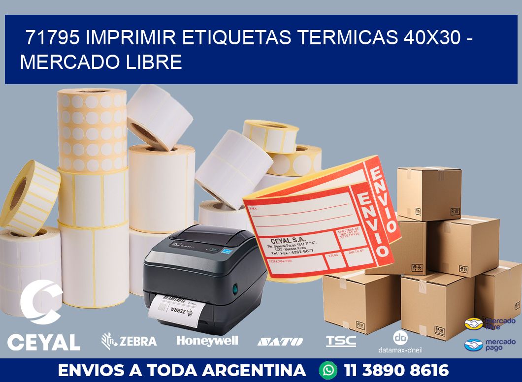 71795 IMPRIMIR ETIQUETAS TERMICAS 40X30 - MERCADO LIBRE