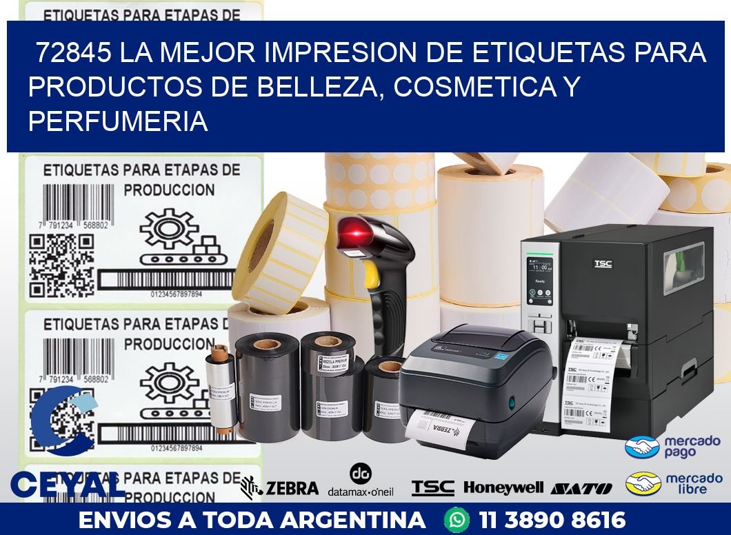 72845 LA MEJOR IMPRESION DE ETIQUETAS PARA PRODUCTOS DE BELLEZA, COSMETICA Y PERFUMERIA
