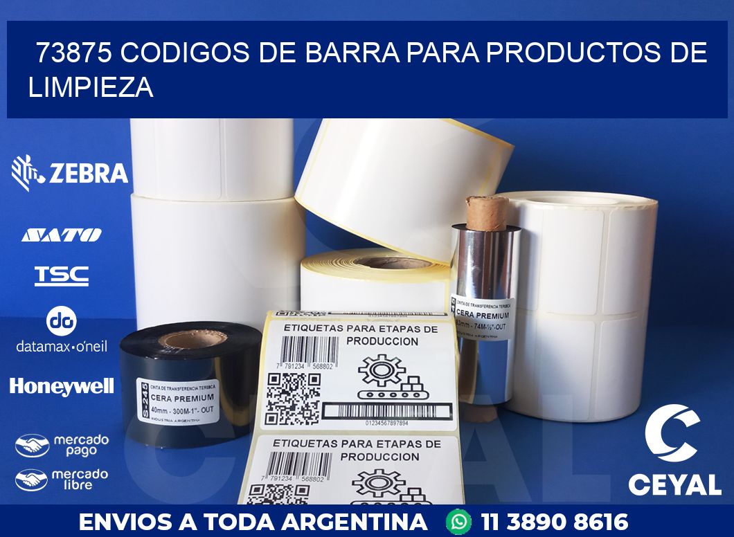 73875 CODIGOS DE BARRA PARA PRODUCTOS DE LIMPIEZA