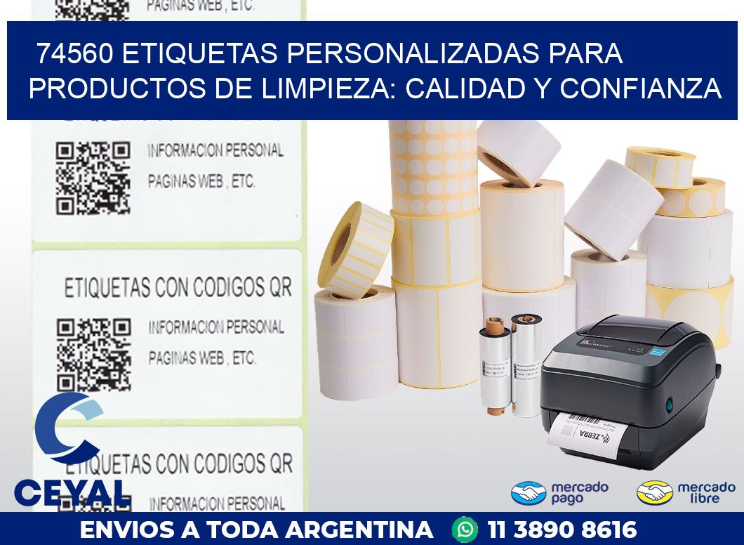 74560 ETIQUETAS PERSONALIZADAS PARA PRODUCTOS DE LIMPIEZA: CALIDAD Y CONFIANZA