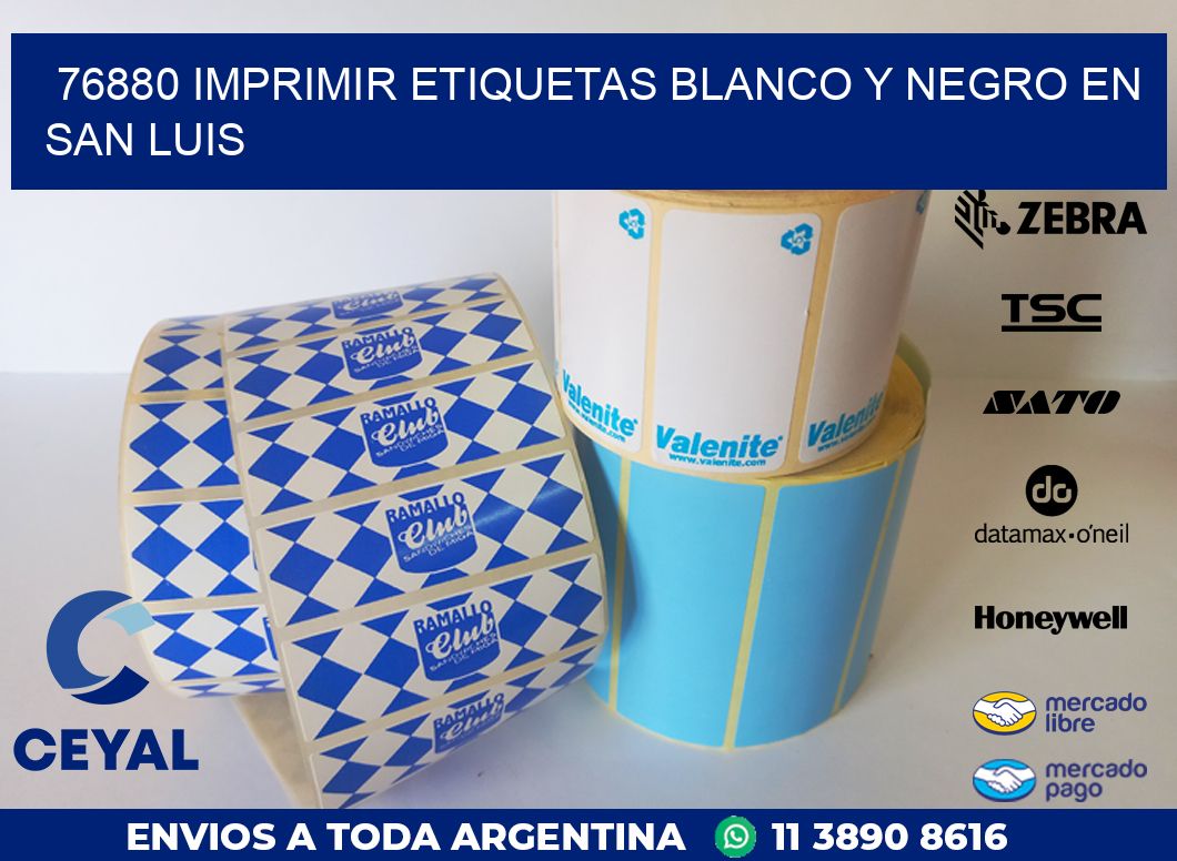 76880 IMPRIMIR ETIQUETAS BLANCO Y NEGRO EN SAN LUIS