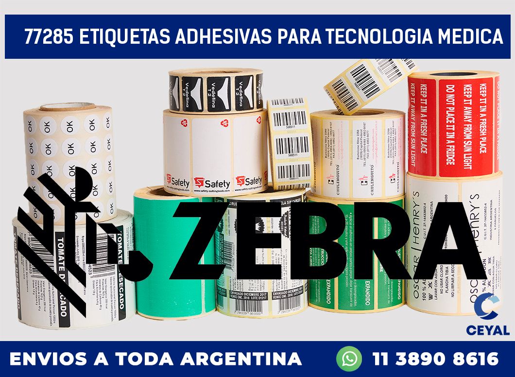 77285 ETIQUETAS ADHESIVAS PARA TECNOLOGIA MEDICA