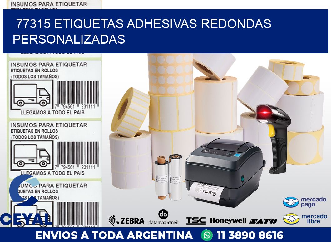 77315 ETIQUETAS ADHESIVAS REDONDAS PERSONALIZADAS