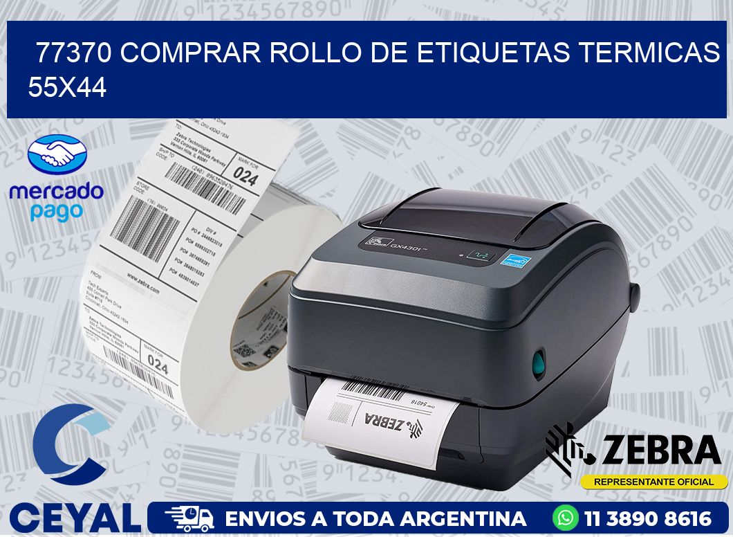 77370 COMPRAR ROLLO DE ETIQUETAS TERMICAS 55X44