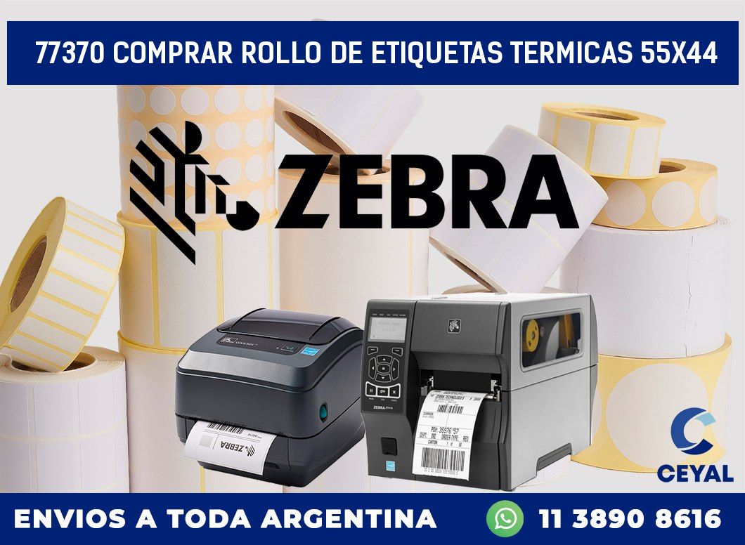 77370 COMPRAR ROLLO DE ETIQUETAS TERMICAS 55X44
