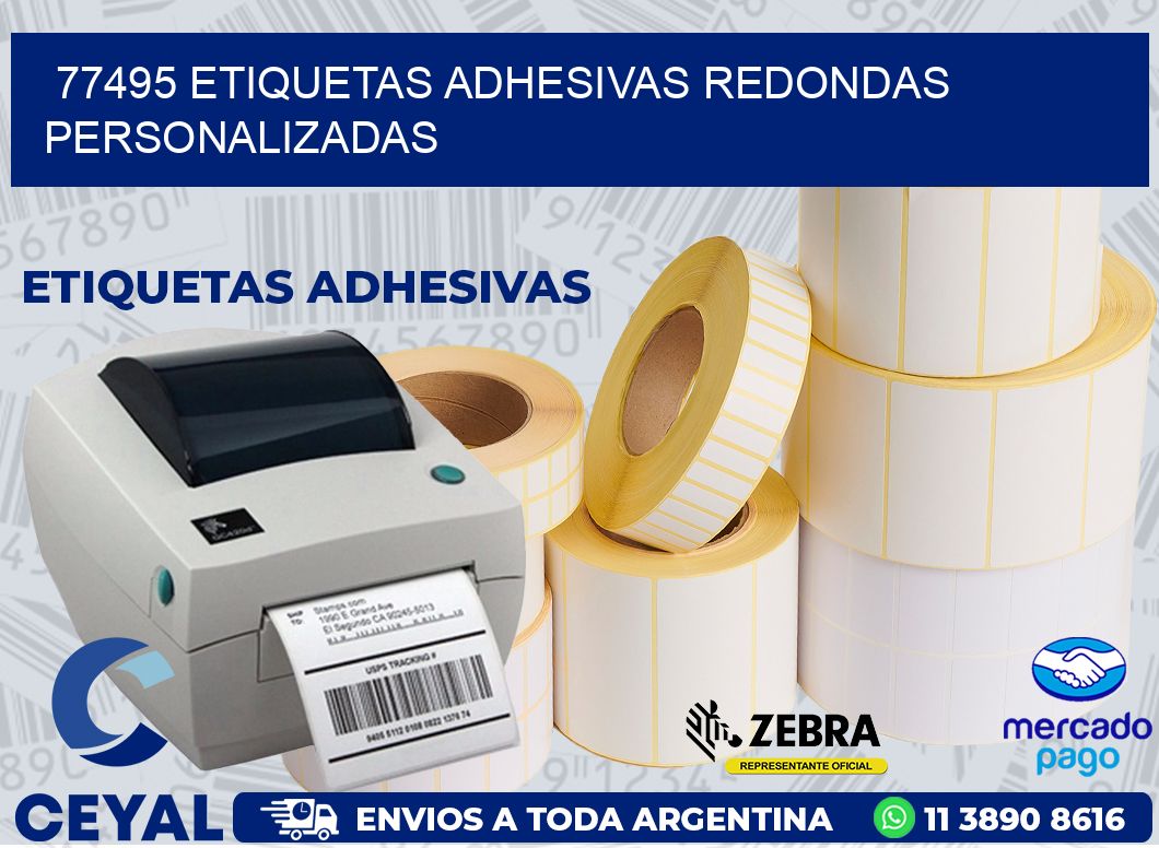 77495 ETIQUETAS ADHESIVAS REDONDAS PERSONALIZADAS