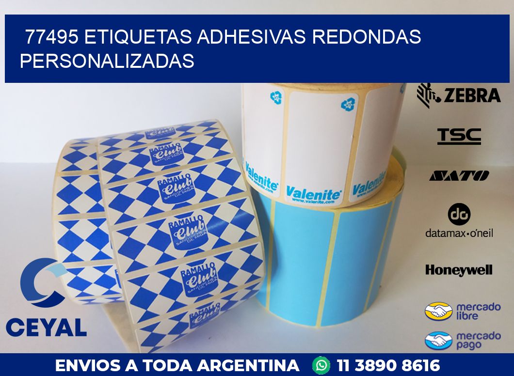 77495 ETIQUETAS ADHESIVAS REDONDAS PERSONALIZADAS