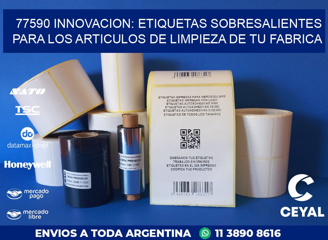 77590 INNOVACION: ETIQUETAS SOBRESALIENTES PARA LOS ARTICULOS DE LIMPIEZA DE TU FABRICA