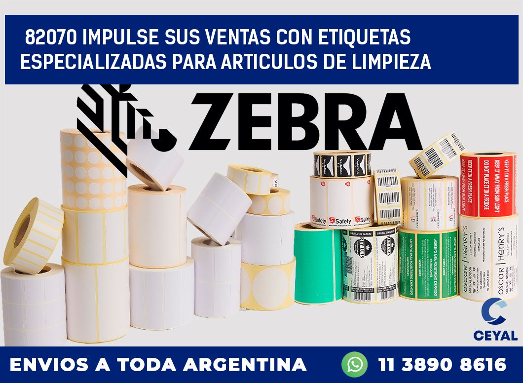 82070 IMPULSE SUS VENTAS CON ETIQUETAS ESPECIALIZADAS PARA ARTICULOS DE LIMPIEZA