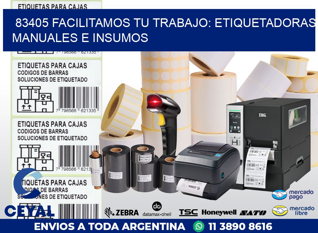 83405 FACILITAMOS TU TRABAJO: ETIQUETADORAS MANUALES E INSUMOS