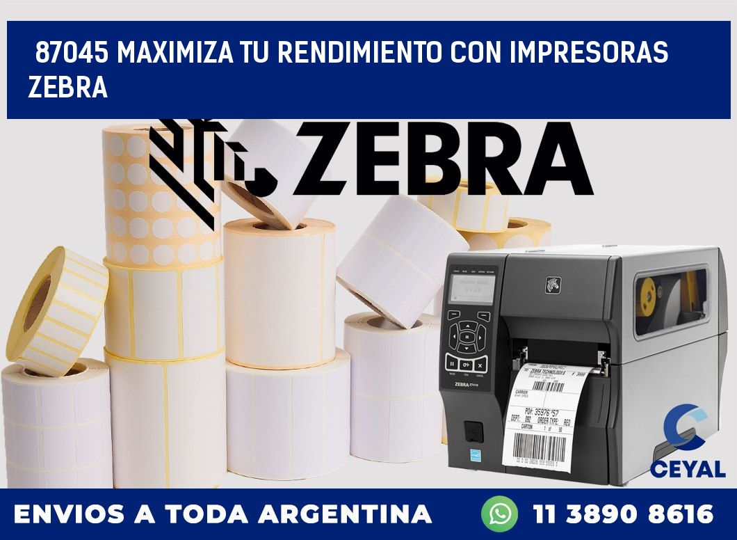 87045 MAXIMIZA TU RENDIMIENTO CON IMPRESORAS ZEBRA