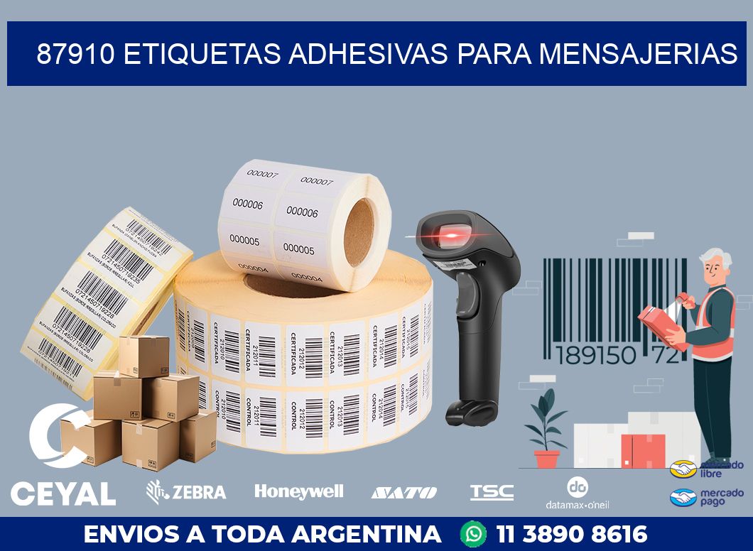 87910 ETIQUETAS ADHESIVAS PARA MENSAJERIAS