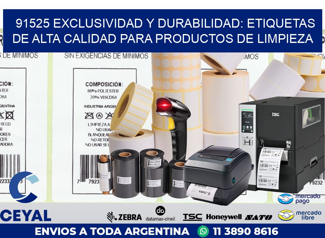 91525 EXCLUSIVIDAD Y DURABILIDAD: ETIQUETAS DE ALTA CALIDAD PARA PRODUCTOS DE LIMPIEZA