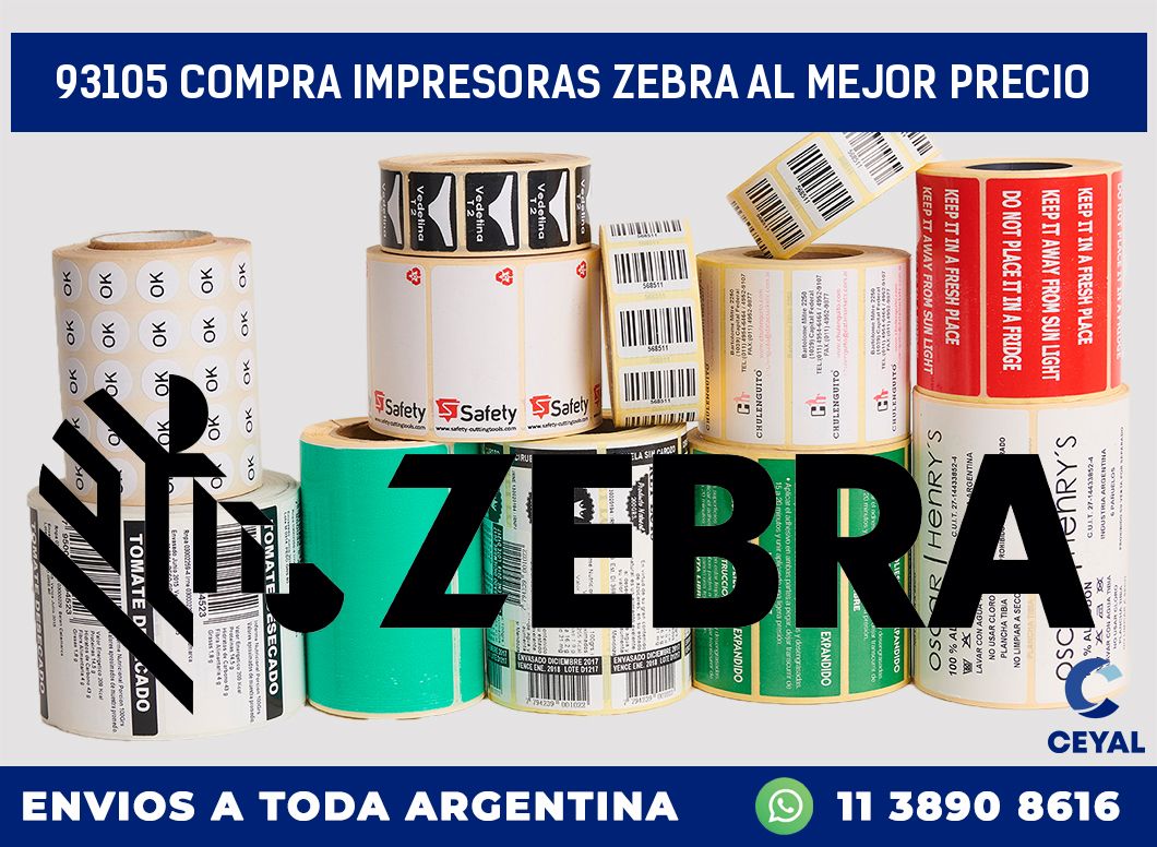 93105 COMPRA IMPRESORAS ZEBRA AL MEJOR PRECIO