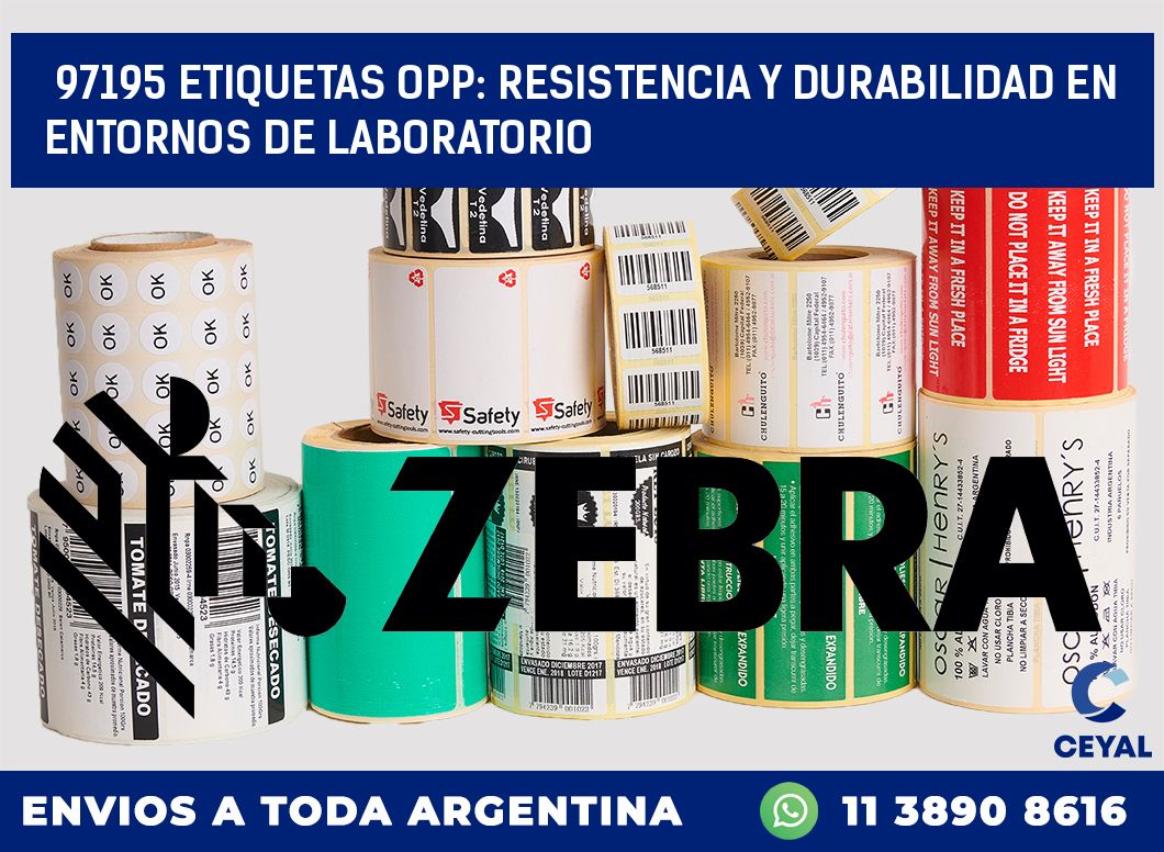 97195 ETIQUETAS OPP: RESISTENCIA Y DURABILIDAD EN ENTORNOS DE LABORATORIO