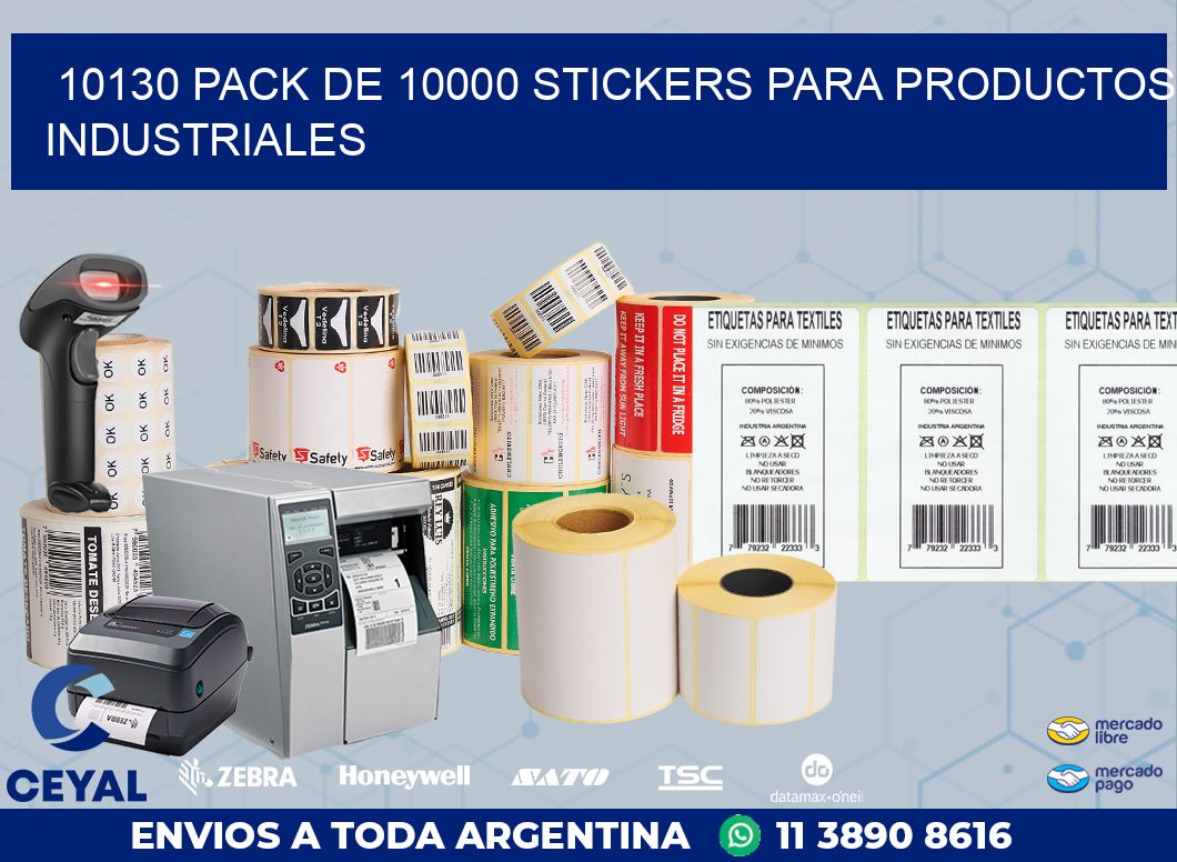 10130 PACK DE 10000 STICKERS PARA PRODUCTOS INDUSTRIALES