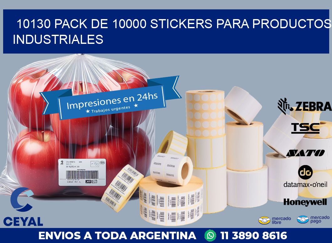 10130 PACK DE 10000 STICKERS PARA PRODUCTOS INDUSTRIALES